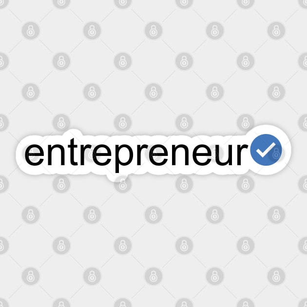 Verified Entrepreneur (Black Text) Sticker by inotyler